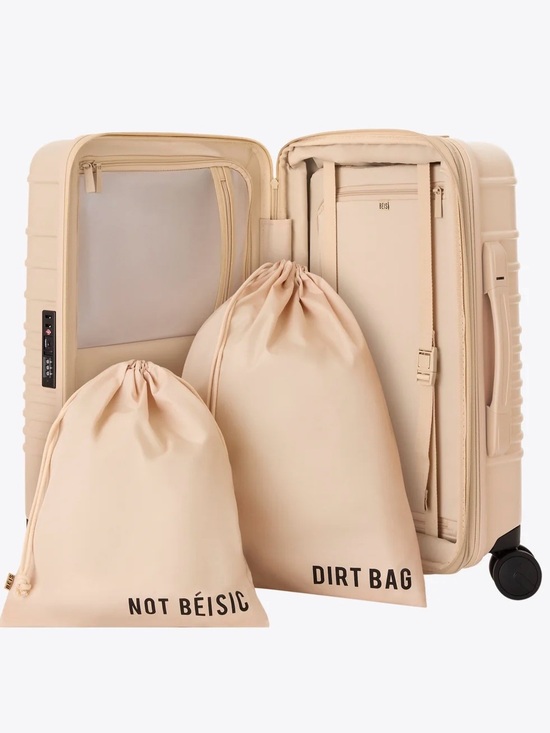 BEIS Handbags - Beige Luggage with Matching Drawstring Bags Roller Carry On